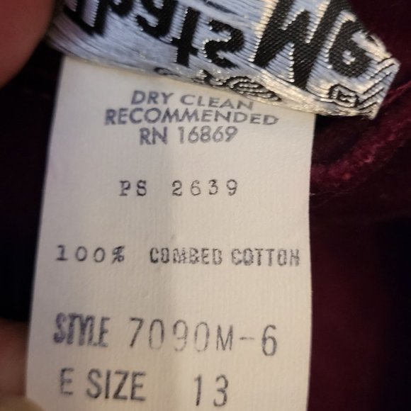 Burgundy 2 Piece Skirt Suit Combed Cotton Womens 13 Thats Me Junior Sportswear - Picture 14 of 14